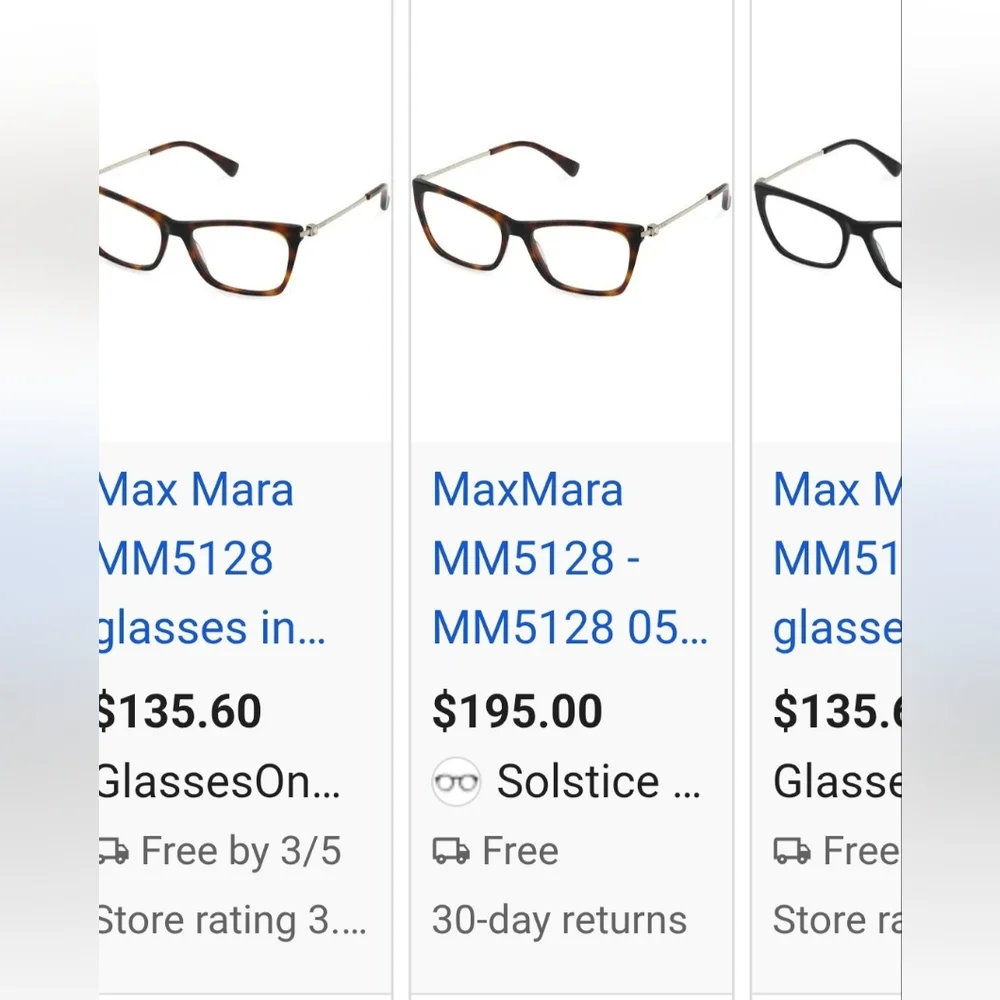 MaxMara Elegant Black & Gold Rx Glasses